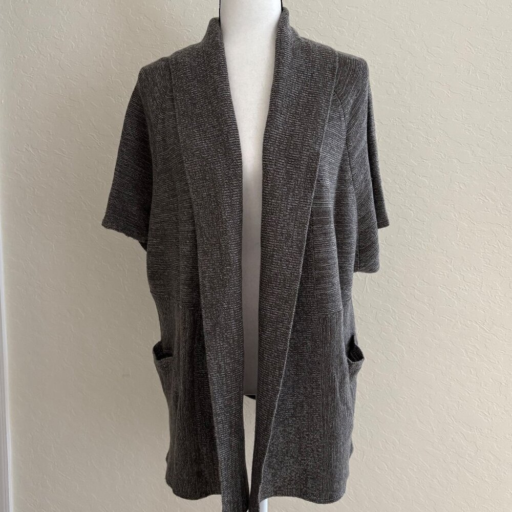 Allude Cashmere Cardigan XS Oversize Gray Open Front